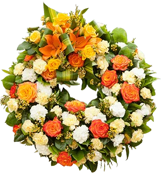 Orange Rose Wreath